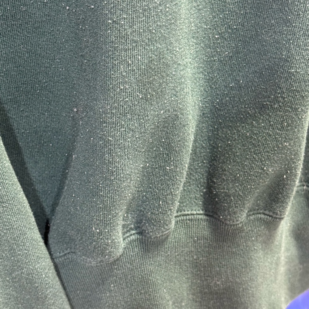 Men's Green Quarter-Zip Sweatshirt - Picture 2 of 6